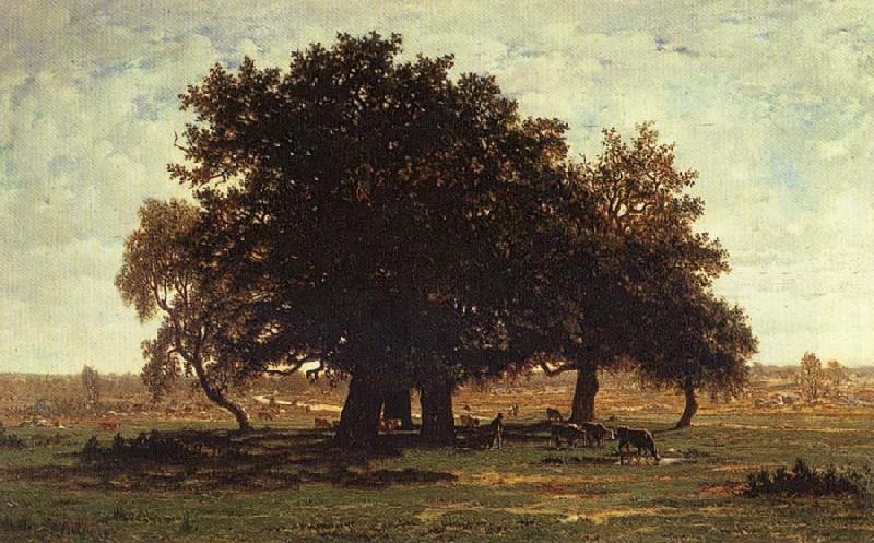 Theodore Roussel Oak Trees near Apremont China oil painting art